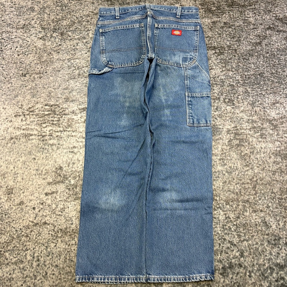 Dickies Carpenter Jeans Relaxed Fit Mens 32x32 Blue Baggy Utility Workwear Y2K
